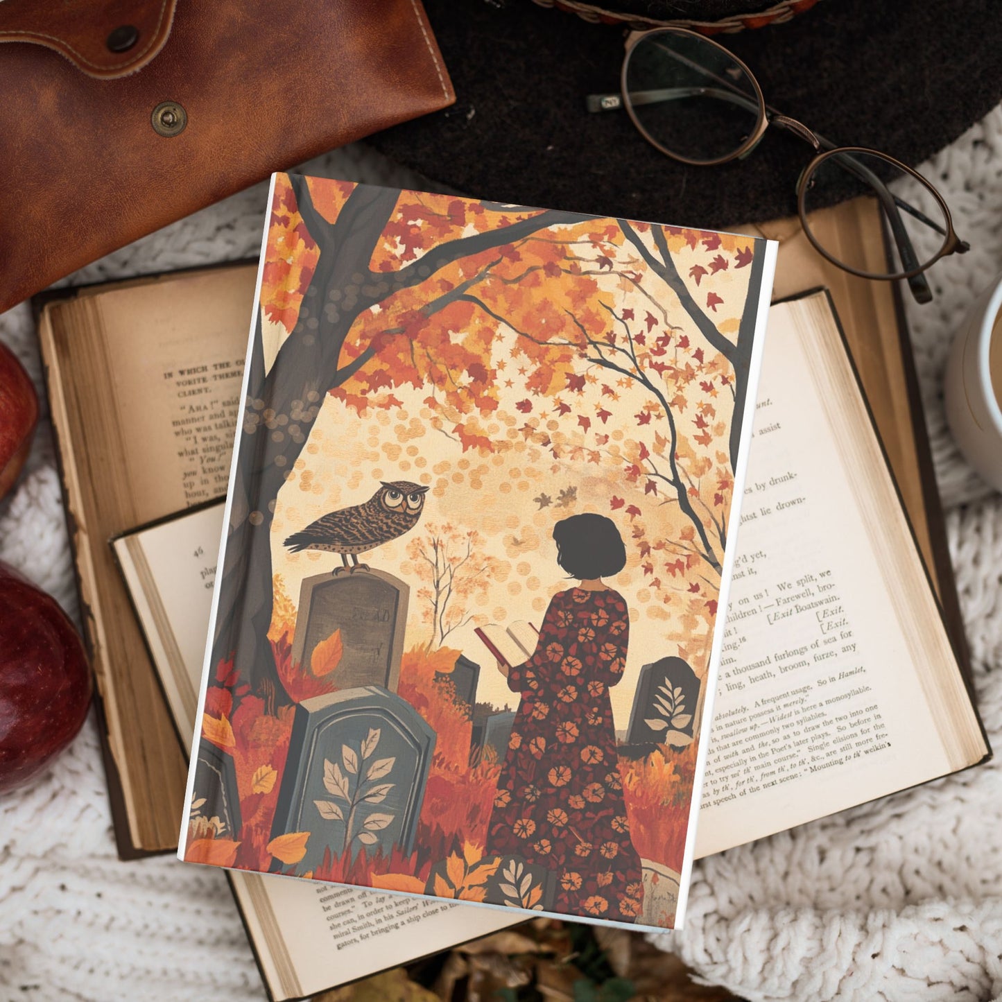 Autumn Whispers: A Gothic Fall Notebook (6x9 Lined Perfect Bound)