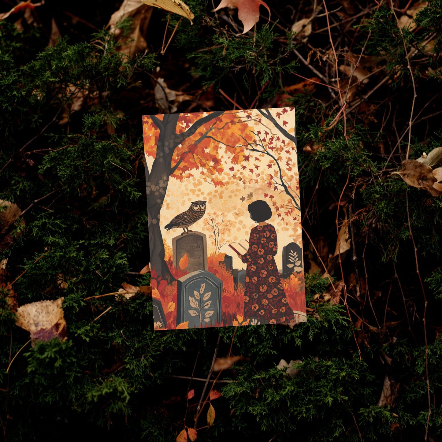Autumn Whispers: A Gothic Fall Notebook (6x9 Lined Perfect Bound)