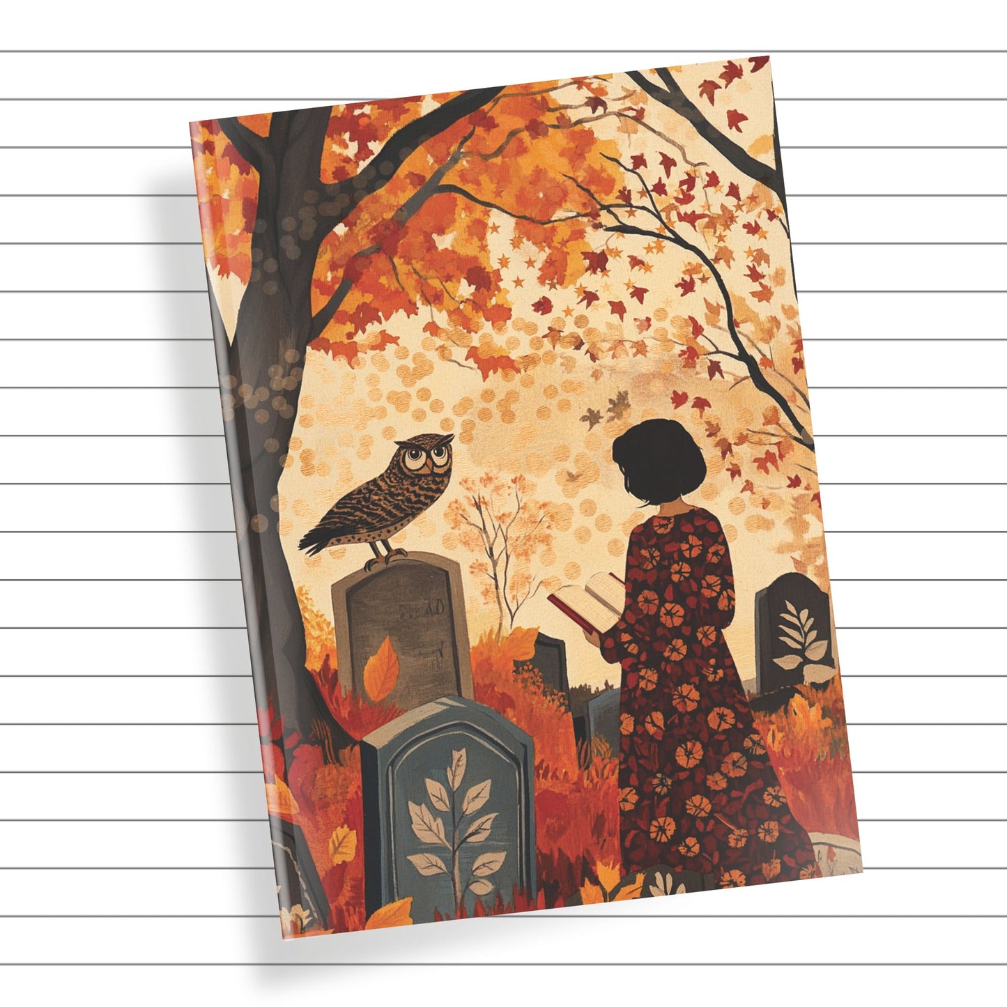 Autumn Whispers: A Gothic Fall Notebook (6x9 Lined Perfect Bound)