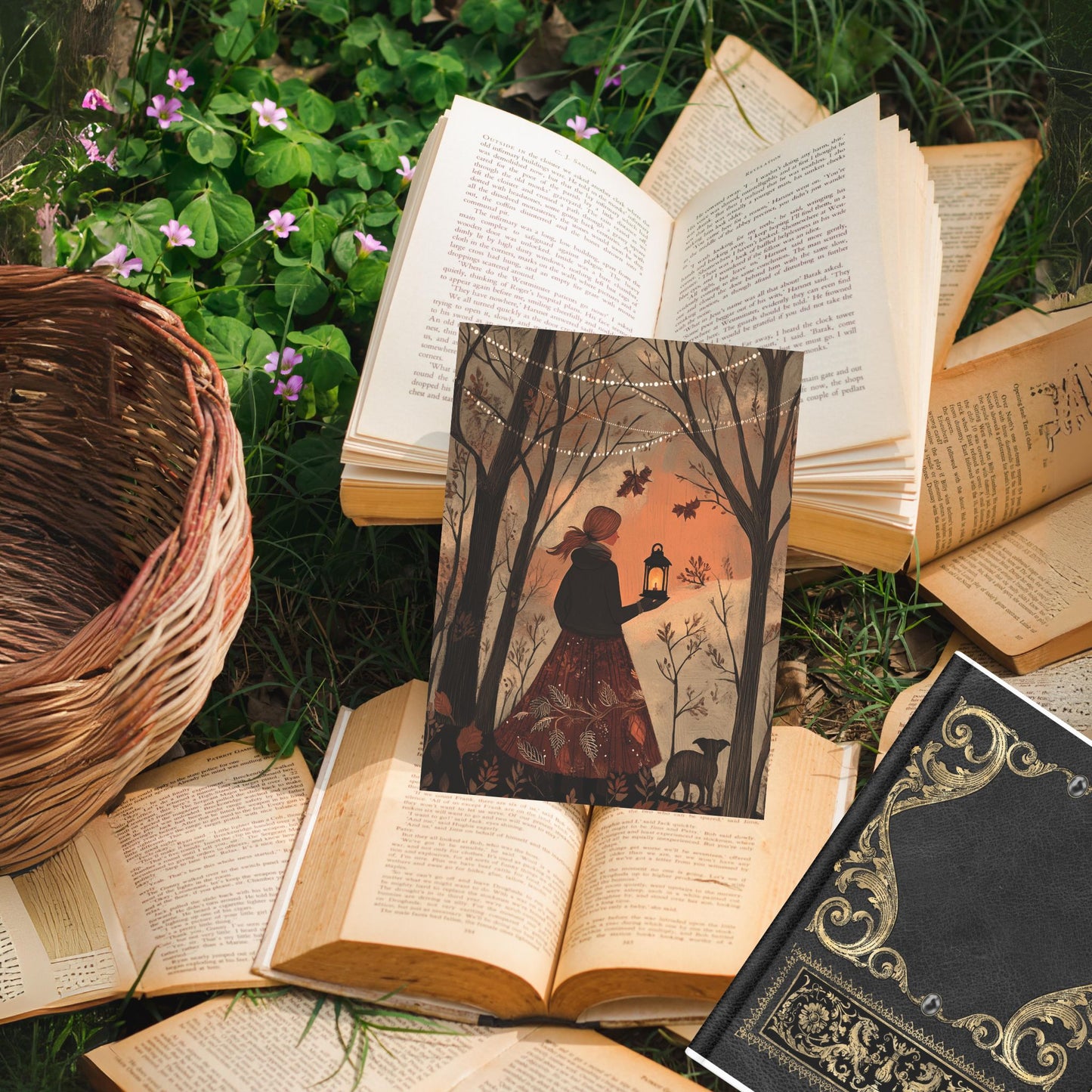 Out with Lanterns: An Autumn Reverie Notebook(6x9 Lined Perfect Bound)