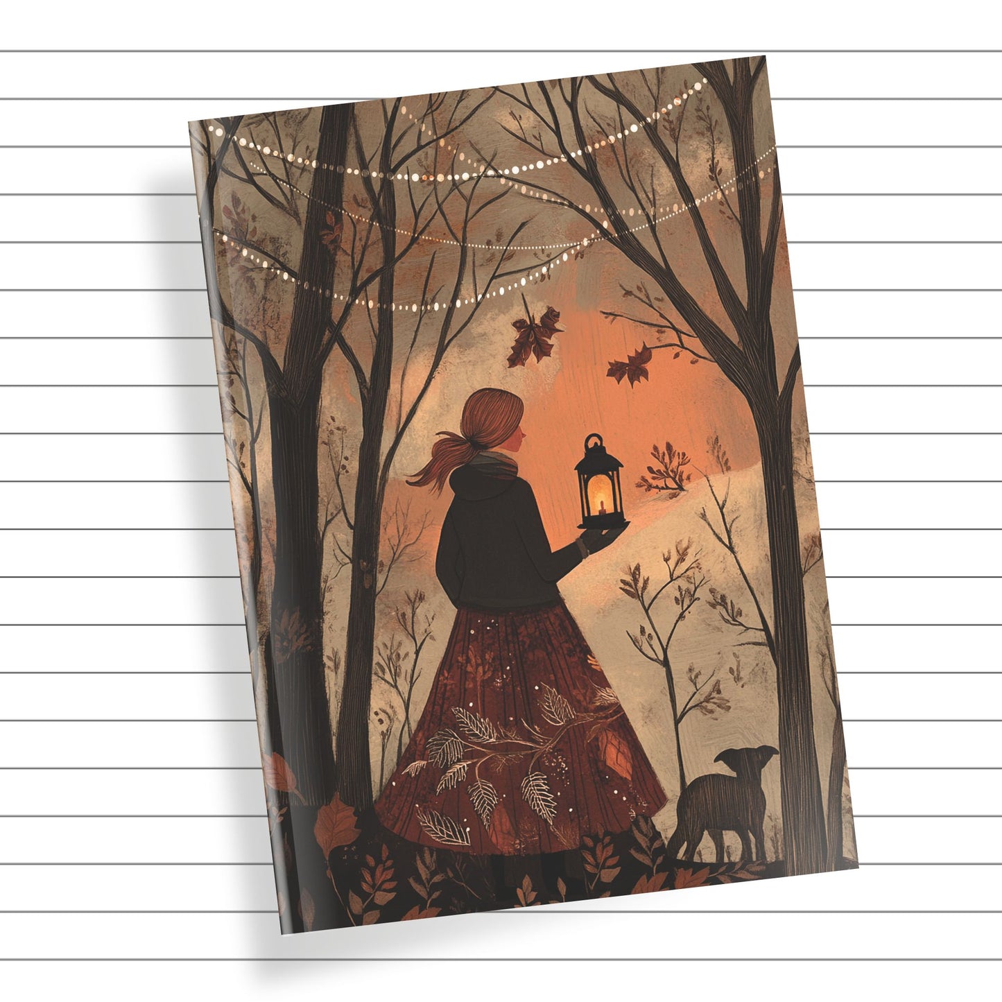 Out with Lanterns: An Autumn Reverie Notebook(6x9 Lined Perfect Bound)