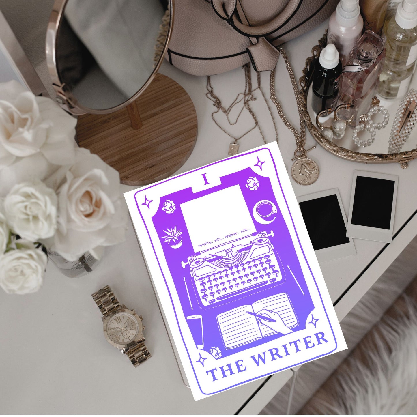 The Writer: Ink & Inspiration Notebook |  Light Mode Purple(6x9 Perfect Bound)