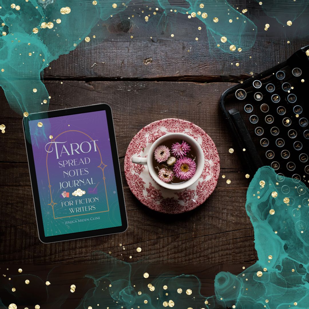 Tarot Spread Notes Journal for Fiction Writers Bundle (6 x 9 Perfect Bound Notebook + PDF Digital Download)