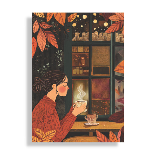 Autumn Musings: A Cozy Café Notebook (6x9 Lined Perfect Bound)