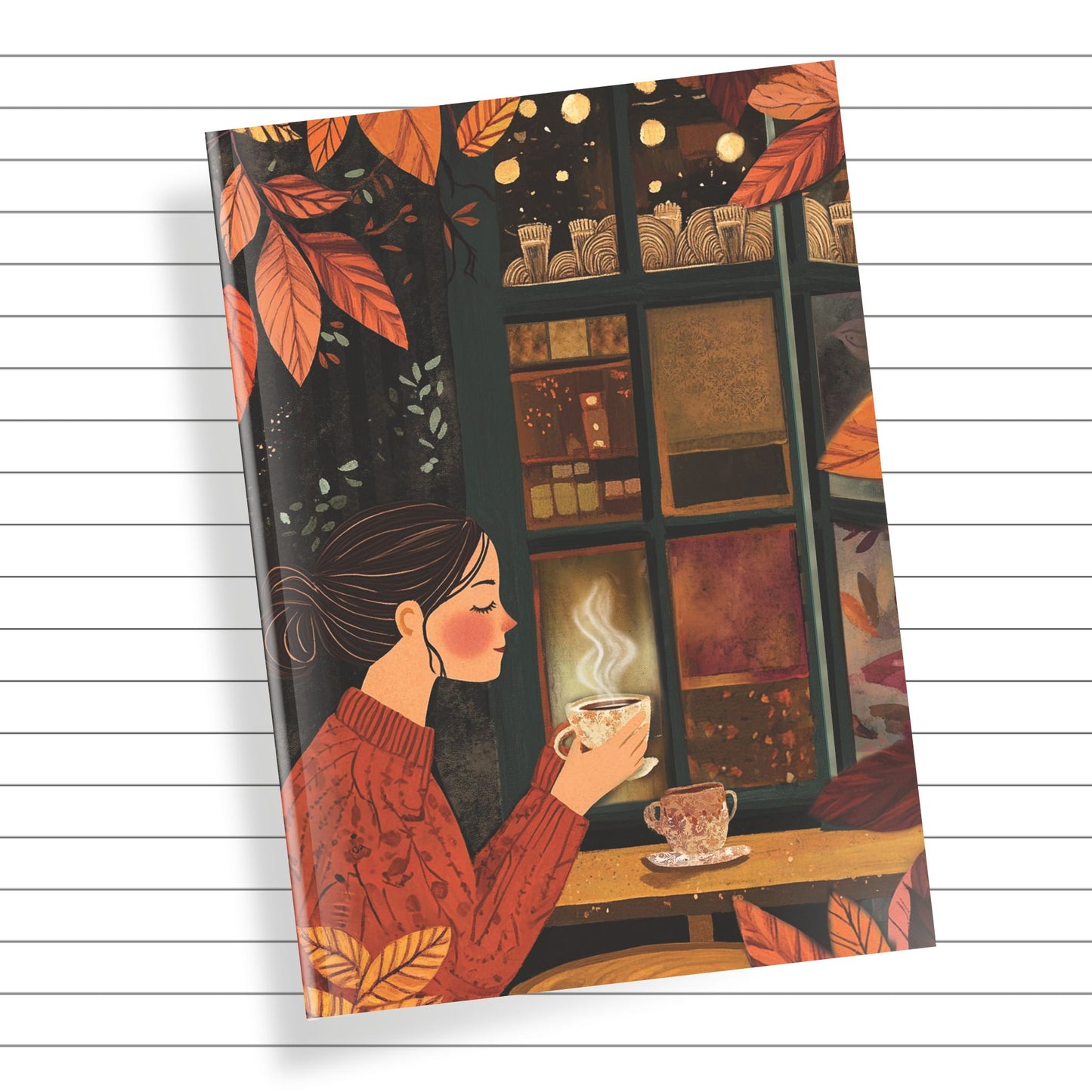 Autumn Musings: A Cozy Café Notebook (6x9 Lined Perfect Bound)