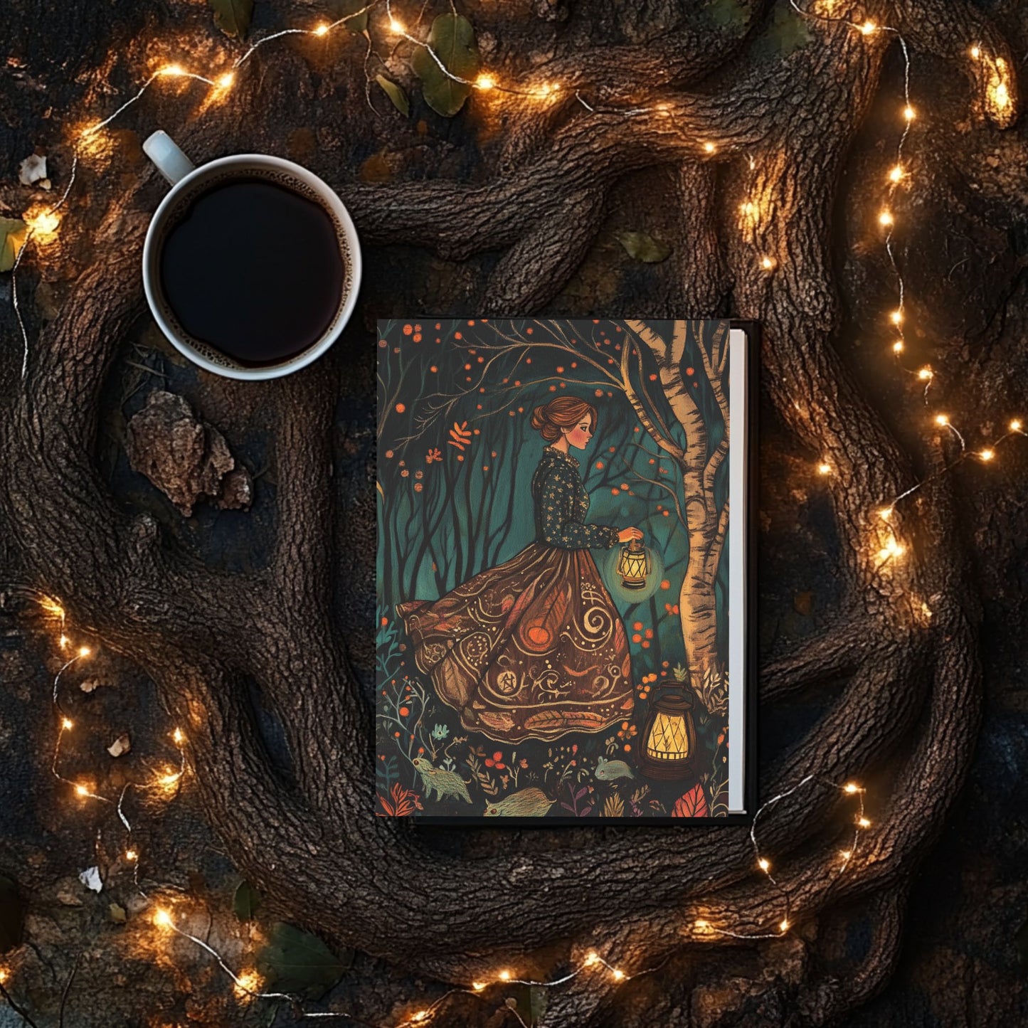 Enchanted Autumn: A Woodland Fantasy Notebook (6x9 Lined Perfect Bound)