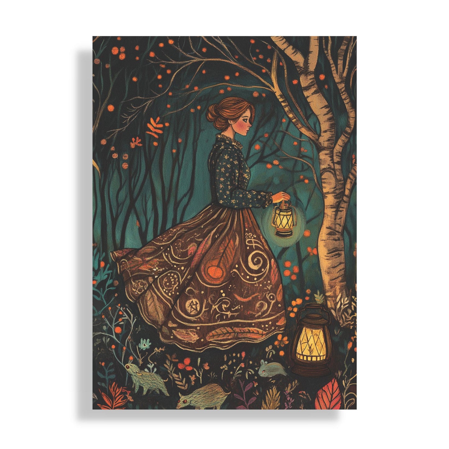 Enchanted Autumn: A Woodland Fantasy Notebook (6x9 Lined Perfect Bound)