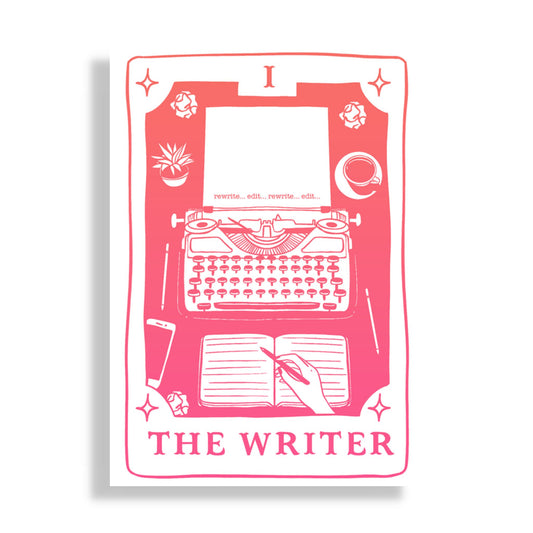 The Writer: Ink & Inspiration Notebook |  Light Mode Coral (6x9 Perfect Bound)