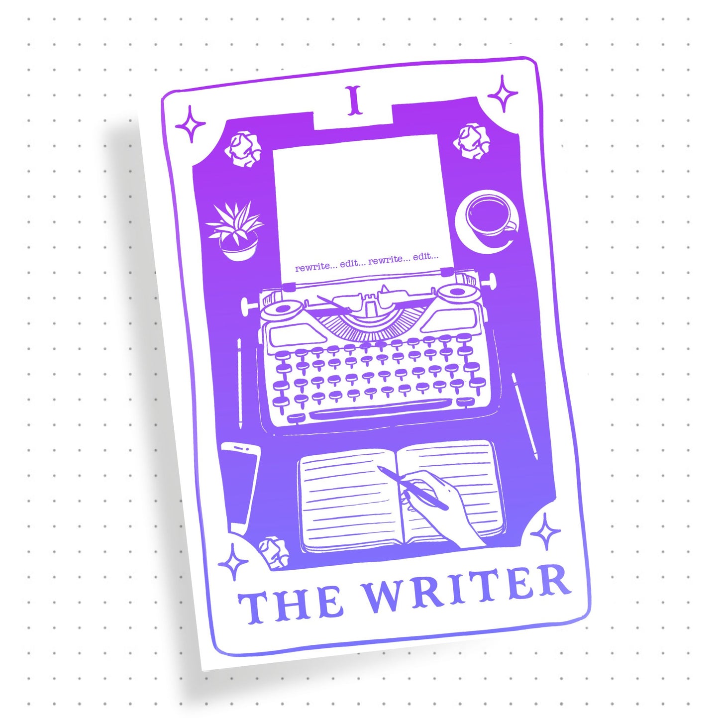 The Writer: Ink & Inspiration Notebook |  Light Mode Purple(6x9 Perfect Bound)