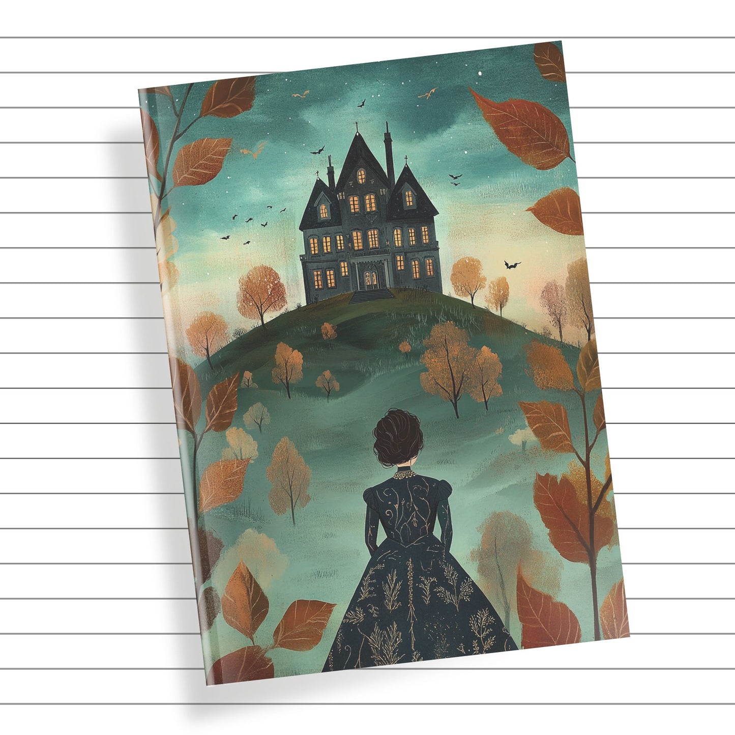 Velvet Shadows: A Gothic Autumn Notebook (6x9 Lined Perfect Bound)